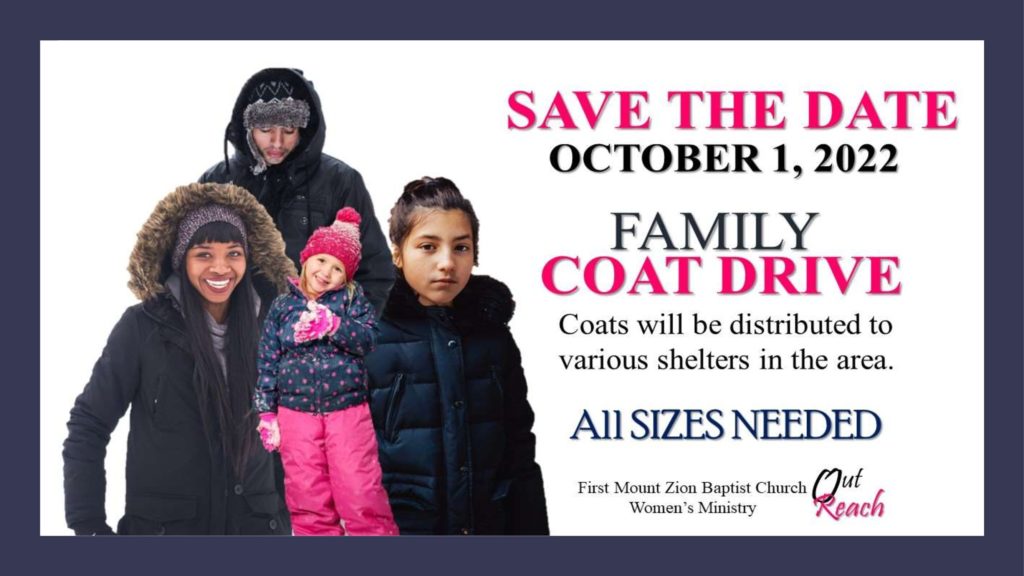 EVENT Women's Ministry Outreach Annoucement Save the Date Coat Drive Slide_October 1 2022.doc