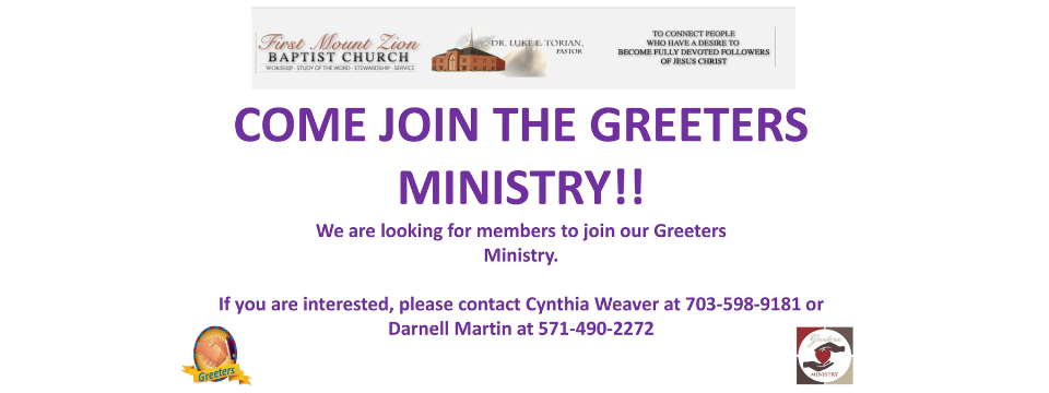 Greeters Ministry