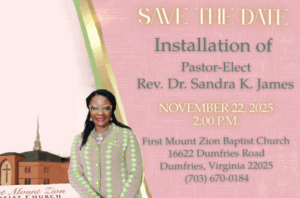 Rev Dr Sandra K. James Installation Service